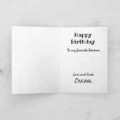 Eigener lustiger 50. Geburtstag des Hundes Karte (Innenseite)