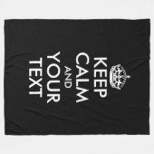 Eigener, lustiger behalt, weiße, schwarze Fleecede Fleecedecke (Vorderseite (Horizontal))