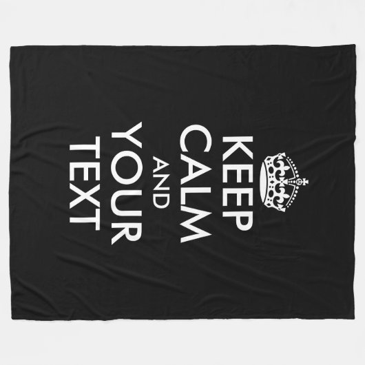 Eigener, lustiger behalt, weiße, schwarze Fleecede Fleecedecke (Vorderseite (Horizontal))