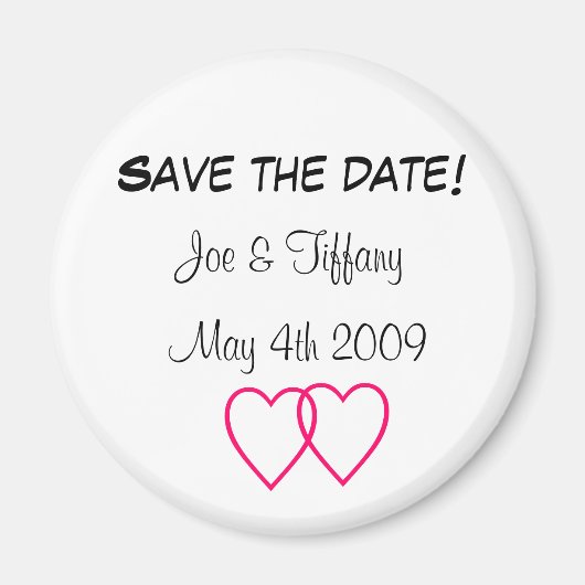 Eigener Magnet "Save the Date" (Vorne)