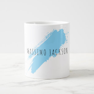 Eigener Name Dekorativ Chic Einfach Einfach Blau W Jumbo-Tasse