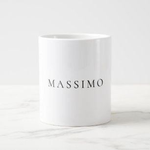 Eigener Name Dekorativ Chic Einfach Schwarz Weiß Jumbo-Tasse