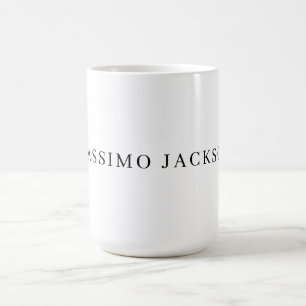 Eigener Name Dekorativ Chic Einfach Schwarz Weiß Kaffeetasse