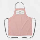 Eigener Name der Bäckerei Einfach Rosa + Grauer Ko Schürze (Vorderseite)