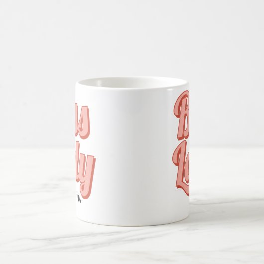 Eigener Name der Boss Lady Retro Kaffeetasse (Mittel)