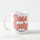 Eigener Name der Boss Lady Retro Kaffeetasse (Links)
