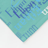 Eigener Name des Jungen Personalisiert, hellblau A Fleecedecke (Ecke)