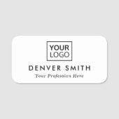 Eigener Name des Logos, weiß oder in einer beliebi Namensschild (Vorderseite)