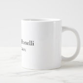 Eigener Name Einzigartig Elegantes Schlichtes Einf Jumbo-Tasse (Rechts)