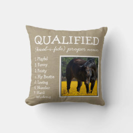 Eigener Name/Foto/Merkmale auf beigen Imitaten Kissen