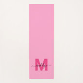 Eigener Name für die Girl-Monogramm-Karte Yogamatte (Vorderseite)