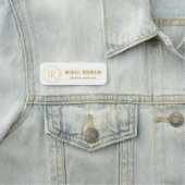 Eigener Name Gold Script Logo Magnetic Namensschild (Beispiel)