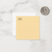 Eigener Name Modern Minimal Professionell Beige Mitteilungskarte (Vorderseite/Rückseite Beispiel)
