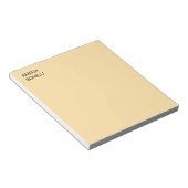 Eigener Name Modern Minimal Professionell Beige Notizblock (angewinkelt)
