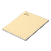 Eigener Name Modern Minimal Professionell Beige Notizblock (Rotiert)