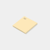 Eigener Name Modern Minimal Professionell Beige Post-it Klebezettel (angewinkelt)