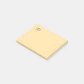 Eigener Name Modern Minimal Professionell Beige Post-it Klebezettel (angewinkelt)
