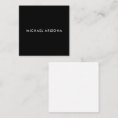 Eigener Name Modern Minimalistisch Schwarz Weiß Begleitkarte (Vorne/Hinten)