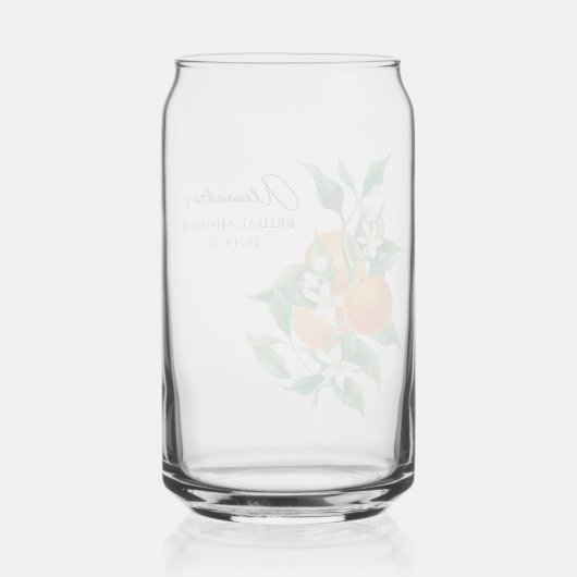 Eigener Orangenfrüchte Botanisches Brautparty Gefa Dosenglas (Rückseite)