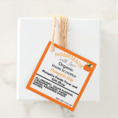 Eigener Pumpkin-Dip QR-Code auf der Rückseite Geschenkanhänger (Beispiel)