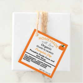 Eigener Pumpkin-Dip QR-Code auf der Rückseite Geschenkanhänger