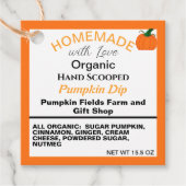 Eigener Pumpkin-Dip QR-Code auf der Rückseite Geschenkanhänger (Vorderseite)