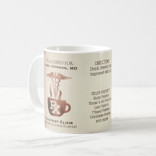 Eigener Schatz RX Podiatrist Kaffeetasse (Vorderseite Links)