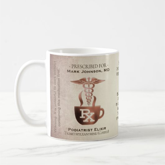 Eigener Schatz RX Podiatrist Kaffeetasse (Links)