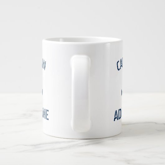 Eigener Schiffsname & Anker große Jumbo-Tasse (Rückseite)
