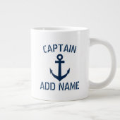 Eigener Schiffsname & Anker große Jumbo-Tasse (Rechts)