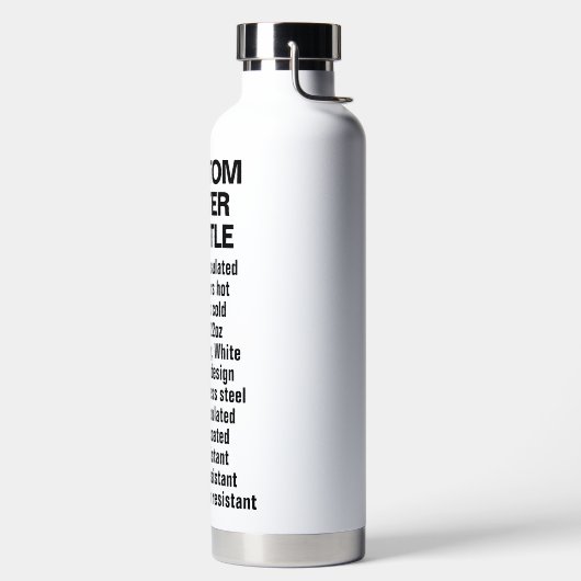 Eigener Stahl und Kupfer Flasche 32oz WEISS (links)