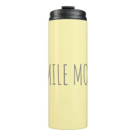 EIGENER TEXT CUSTOM HÜBSCH YELLOW SMILE hinzufügen Thermosbecher