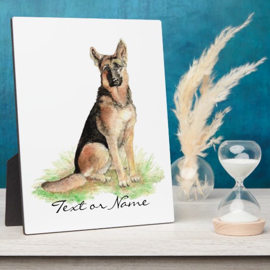 Eigener Text Deutscher Hirtenhund Tier Tierart Fotoplatte (Seite)