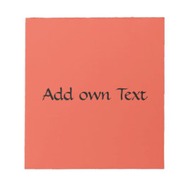 Eigener Text druckt Stilvoll orange rote Hintergru Notizblock