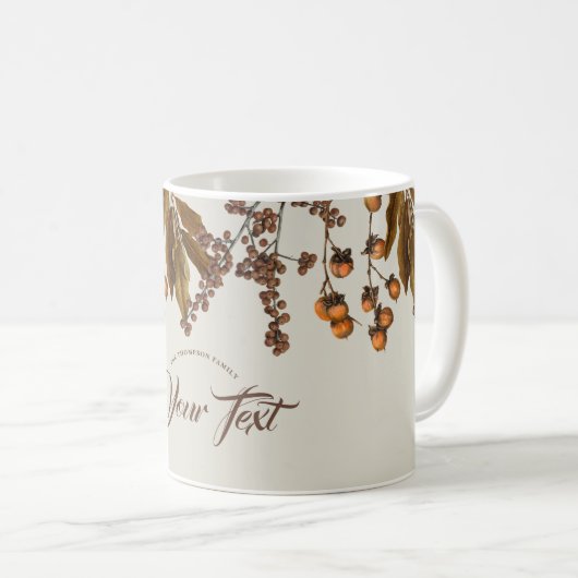 Eigener Text für Herbst-Folien Kaffeetasse (VorderseiteRechts)