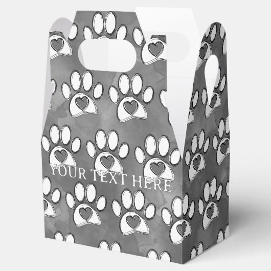 Eigener Text mit weißer Farbe für Wasserfarbe Geschenkschachtel (Geöffnet)