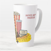 Eigener Text Movie Buff Milchtasse (Rechte Ecke)