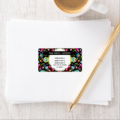 Eigener Text Polnisches Folklore-Wycinanki-Label Adressaufkleber (Insitu)