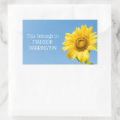 Eigener Text Sonnenblumenkleber Rechteckiger Aufkleber (Tasche)