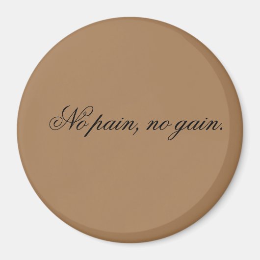 Eigener Text | Sportmotivation | und hellbraun, Magnet (Vorne)