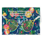 🎾 🎄 eigener Text, Tennis festlicher Tennisspass! (Vorderseite (Horizontal))