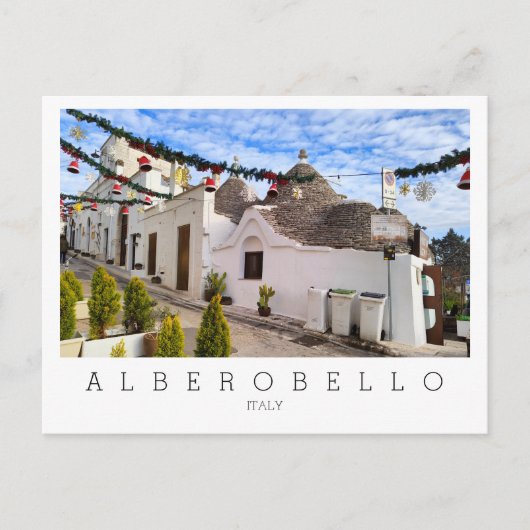 Eigener Text, Trulli Häuser in Alberobello Postkarte (Vorderseite)