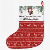 Eigener Text. Ugly Christmas Sweater Rentier Großer Weihnachtsstrumpf (Rückseite)