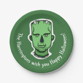 Eigener Text und Farbe Halloween Kreaturen 3/4 Pappteller