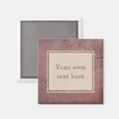 Eigener Text von Burgund Wein Grapevine Magnet (Vorderseite/Rückseite)