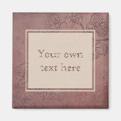 Eigener Text von Burgund Wein Grapevine Magnet (Vorne)