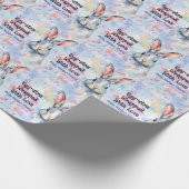Eigener Text Wasserfarbe Osterhasen Geschenkpapier (Ecke)