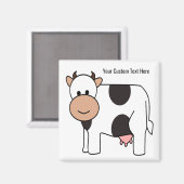 Eigener Textrahmen für Kuhillustrierung Magnet (Vorderseite/Rückseite)