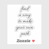 Eigener Weg - kundenspezifisch geschnitten Vinyl S Aufkleber (Blatt)