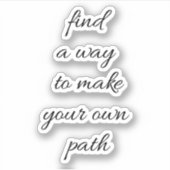 Eigener Weg - kundenspezifisch geschnitten Vinyl S Aufkleber (Vorderseite)